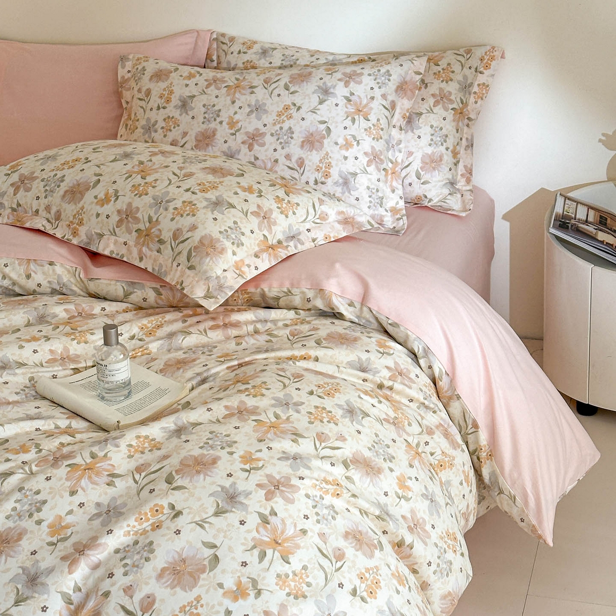 91家纺网 家纺一手货源 找家纺 涵宸家纺 2026新款全棉印花花卉四件套 苏屿