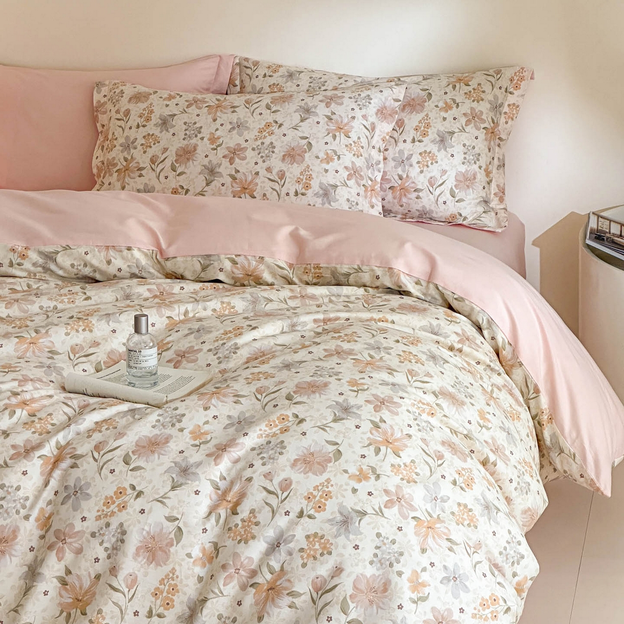 91家纺网 家纺一手货源 找家纺 涵宸家纺 2026新款全棉印花花卉四件套 苏屿