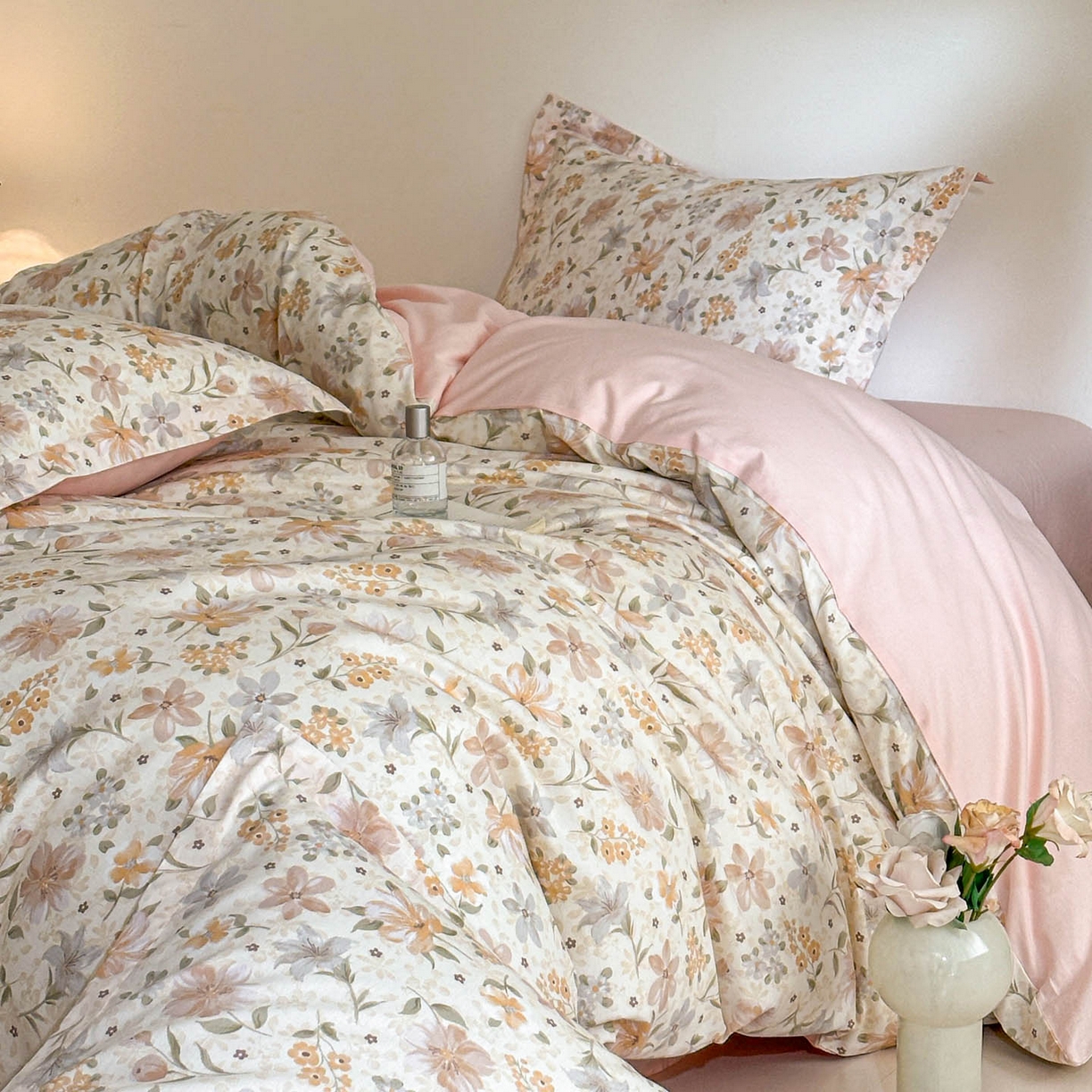 91家纺网 家纺一手货源 找家纺 涵宸家纺 2026新款全棉印花花卉四件套 苏屿