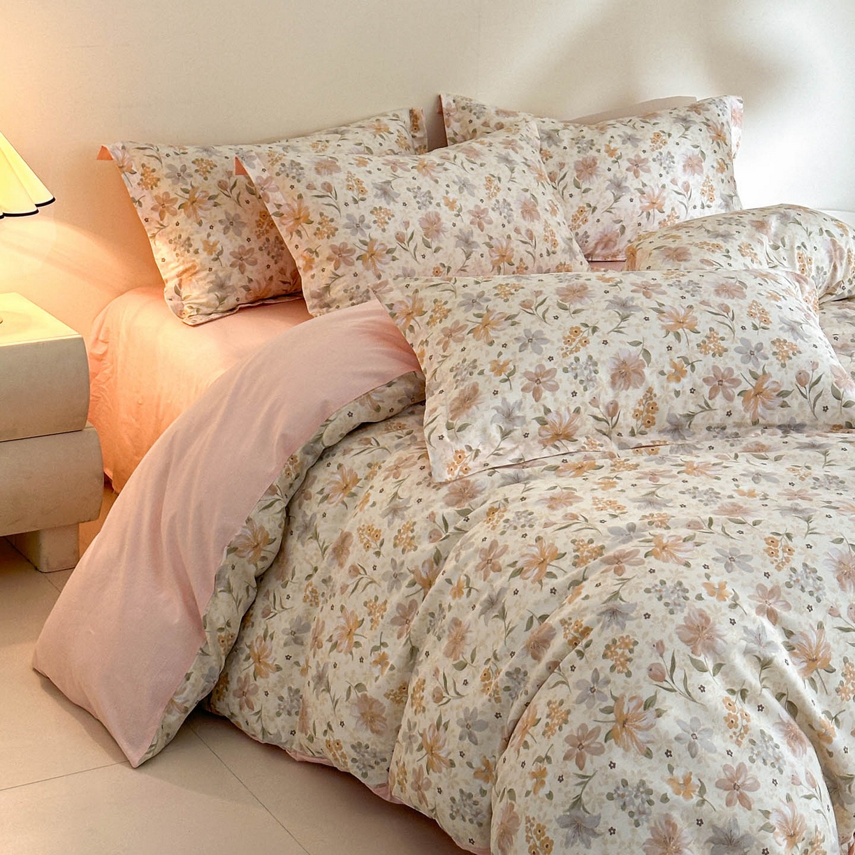 91家纺网 家纺一手货源 找家纺 涵宸家纺 2026新款全棉印花花卉四件套 苏屿