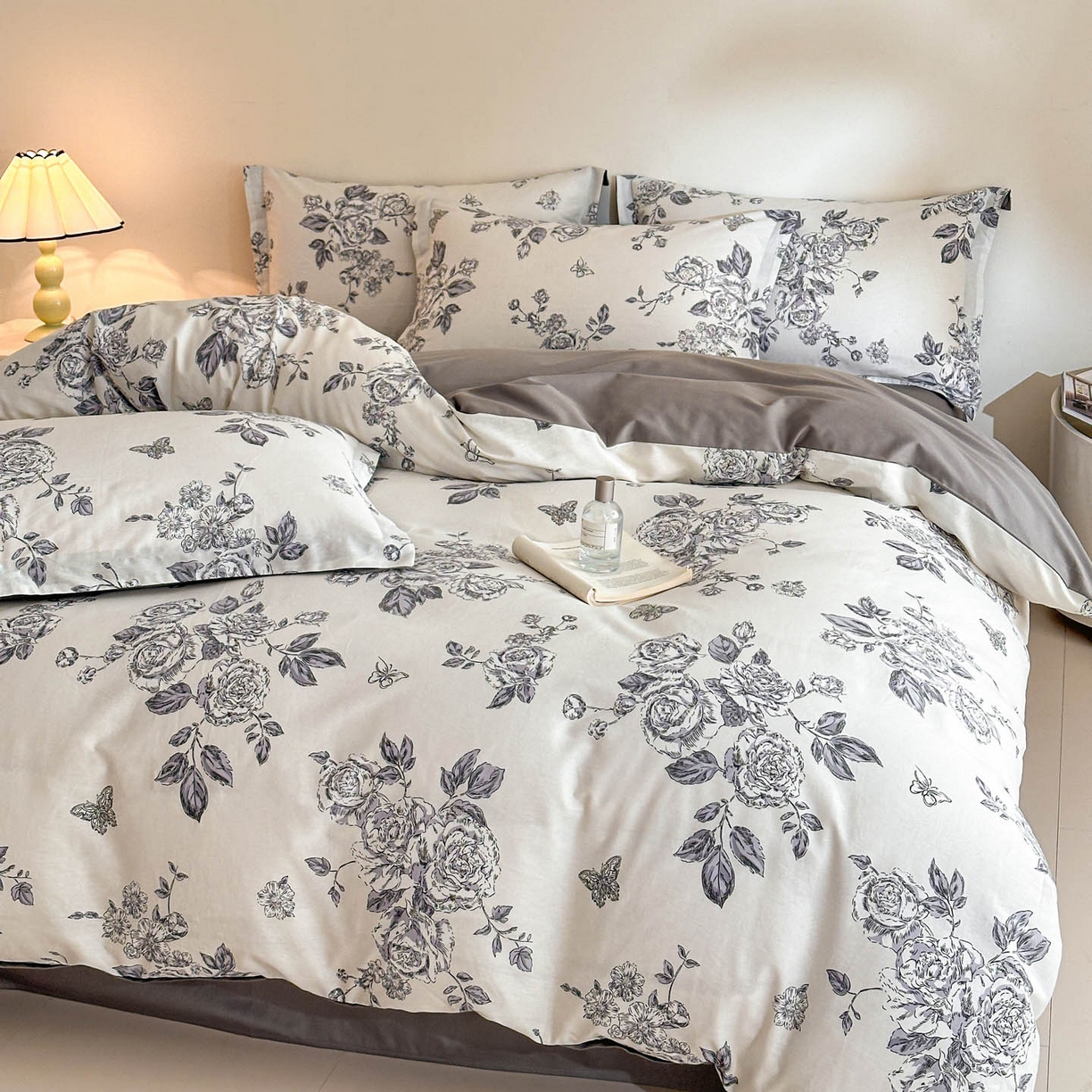 涵宸家纺 2026新款全棉印花花卉四件套 秀丽