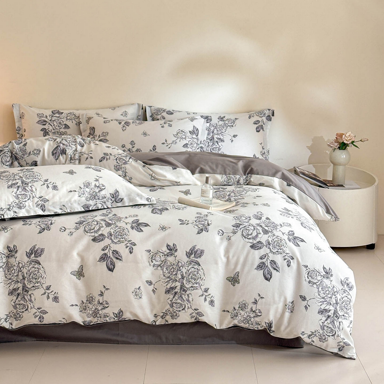 91家纺网 家纺一手货源 找家纺 涵宸家纺 2026新款全棉印花花卉四件套 秀丽