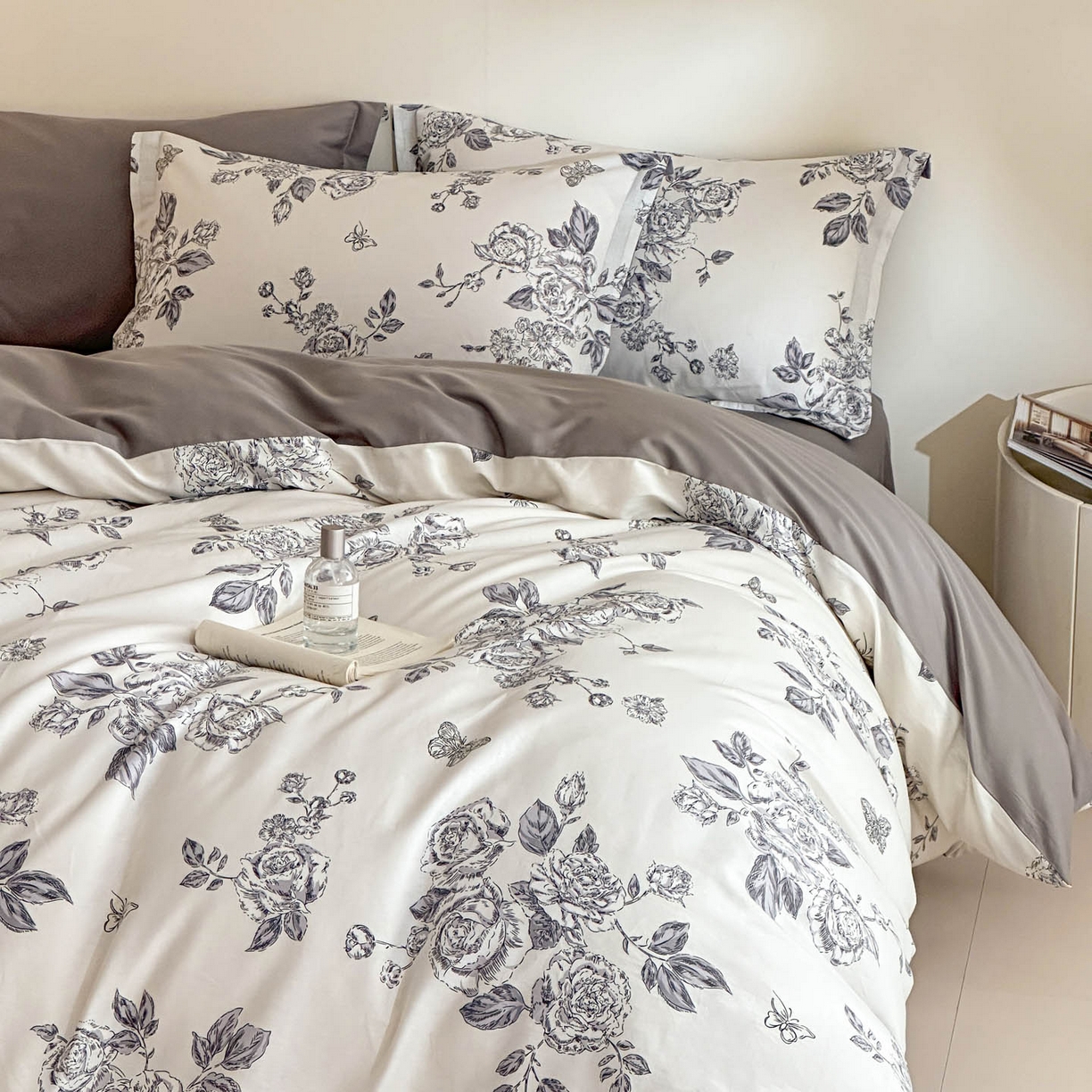 91家纺网 家纺一手货源 找家纺 涵宸家纺 2026新款全棉印花花卉四件套 秀丽