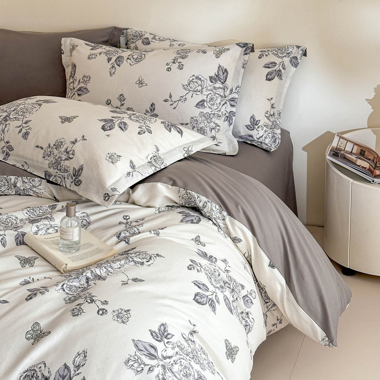 91家纺网 家纺一手货源 找家纺 涵宸家纺 2026新款全棉印花花卉四件套 秀丽