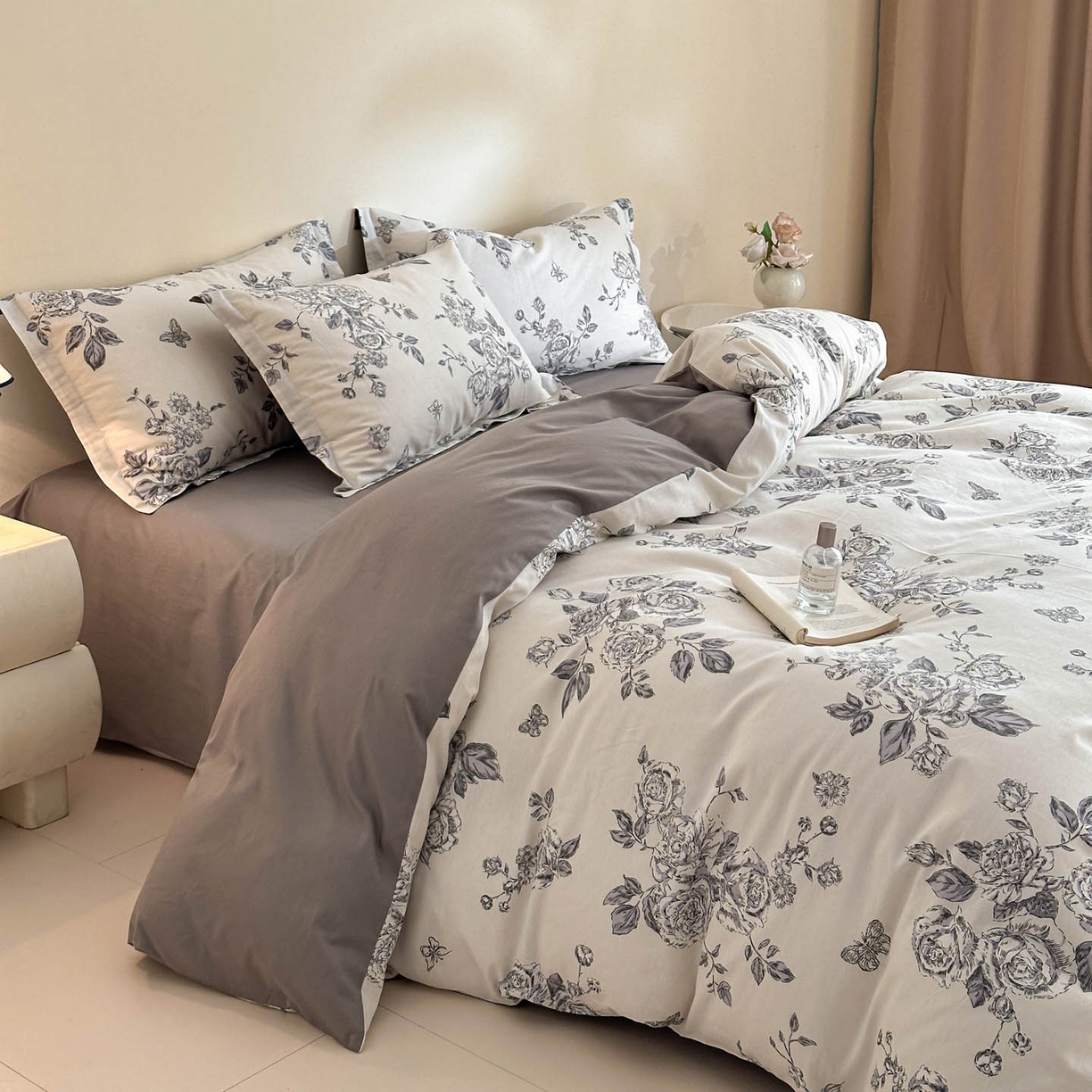 91家纺网 家纺一手货源 找家纺 涵宸家纺 2026新款全棉印花花卉四件套 秀丽