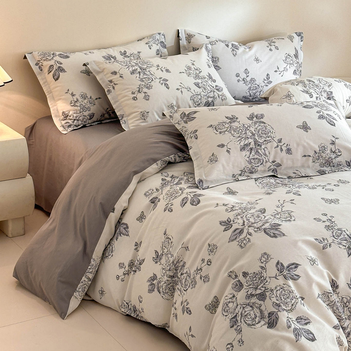 91家纺网 家纺一手货源 找家纺 涵宸家纺 2026新款全棉印花花卉四件套 秀丽