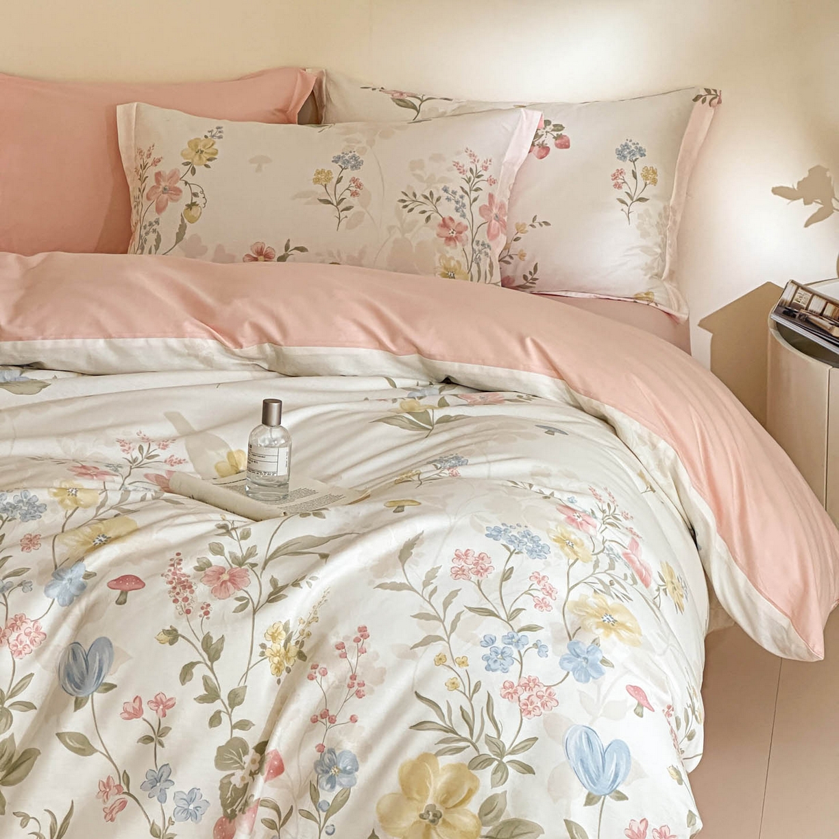 91家纺网 家纺一手货源 找家纺 涵宸家纺 2026新款全棉印花花卉四件套 玉堂春