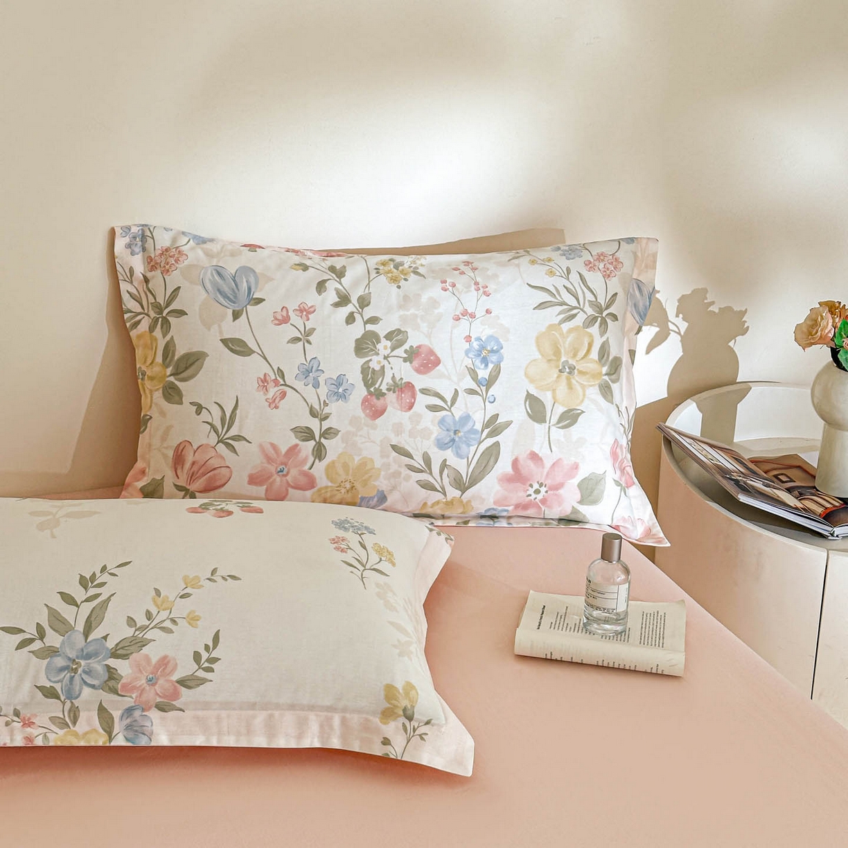 91家纺网 家纺一手货源 找家纺 涵宸家纺 2026新款全棉印花花卉四件套 玉堂春