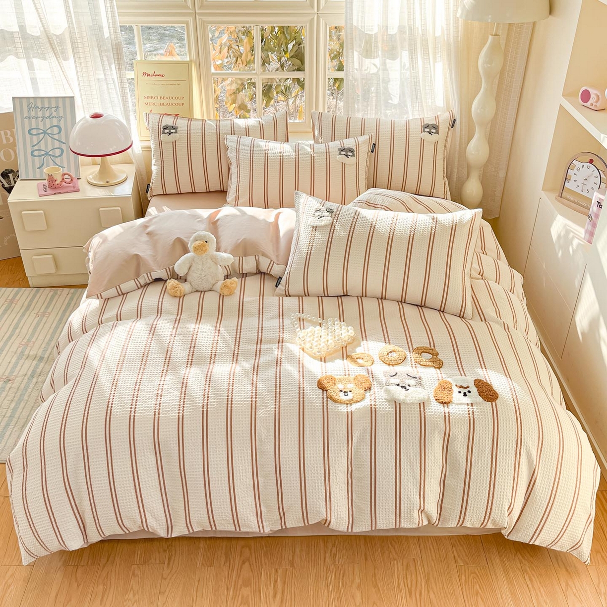 91家纺网 家纺一手货源 找家纺 （总）涵宸家纺 2026新款全棉提花华夫格四件套