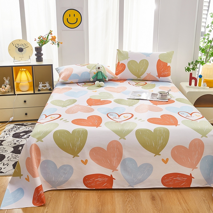 91家纺网 家纺一手货源 找家纺 蕾诺家纺 2026新款老粗布加厚全包防滑床单可组合三件套 心怡