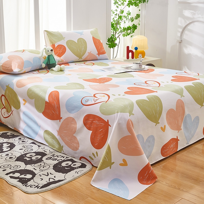 91家纺网 家纺一手货源 找家纺 蕾诺家纺 2026新款老粗布加厚全包防滑床单可组合三件套 心怡