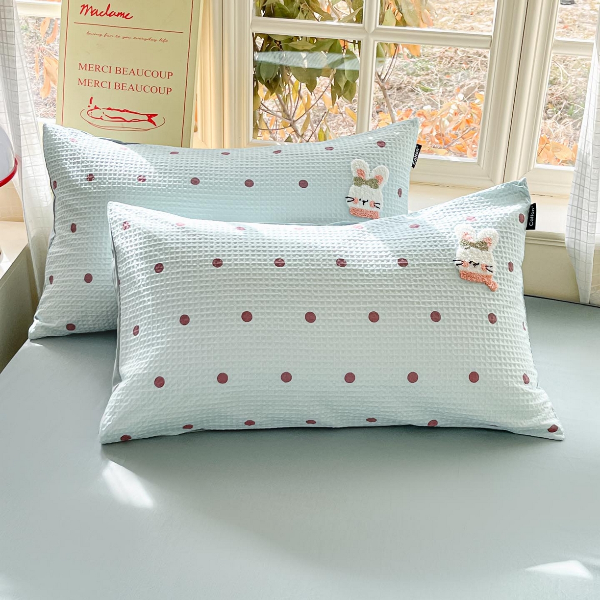 91家纺网 家纺一手货源 找家纺 涵宸家纺 2026新款全棉提花华夫格四件套 卡布