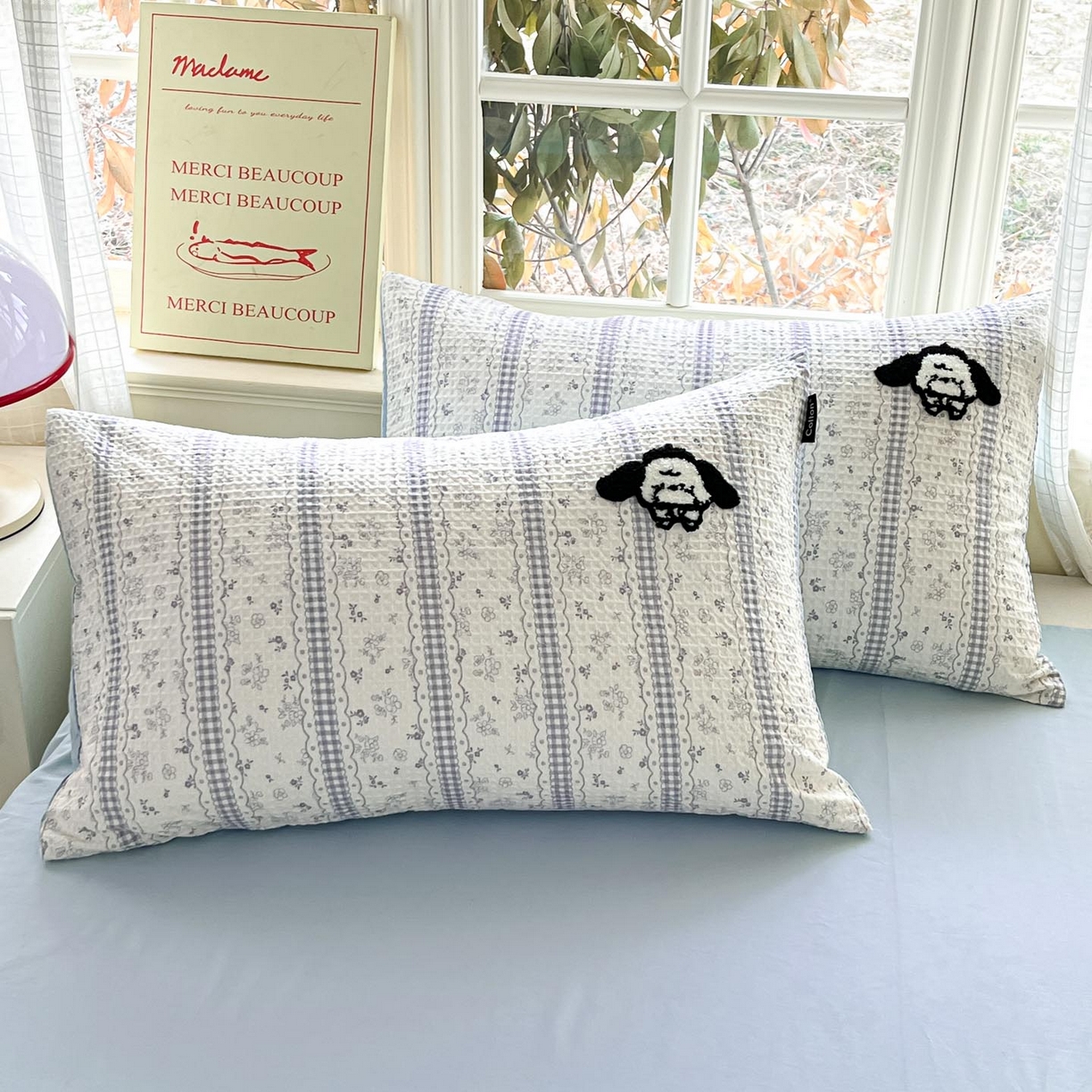 91家纺网 家纺一手货源 找家纺 涵宸家纺 2026新款全棉提花华夫格四件套 泡芙