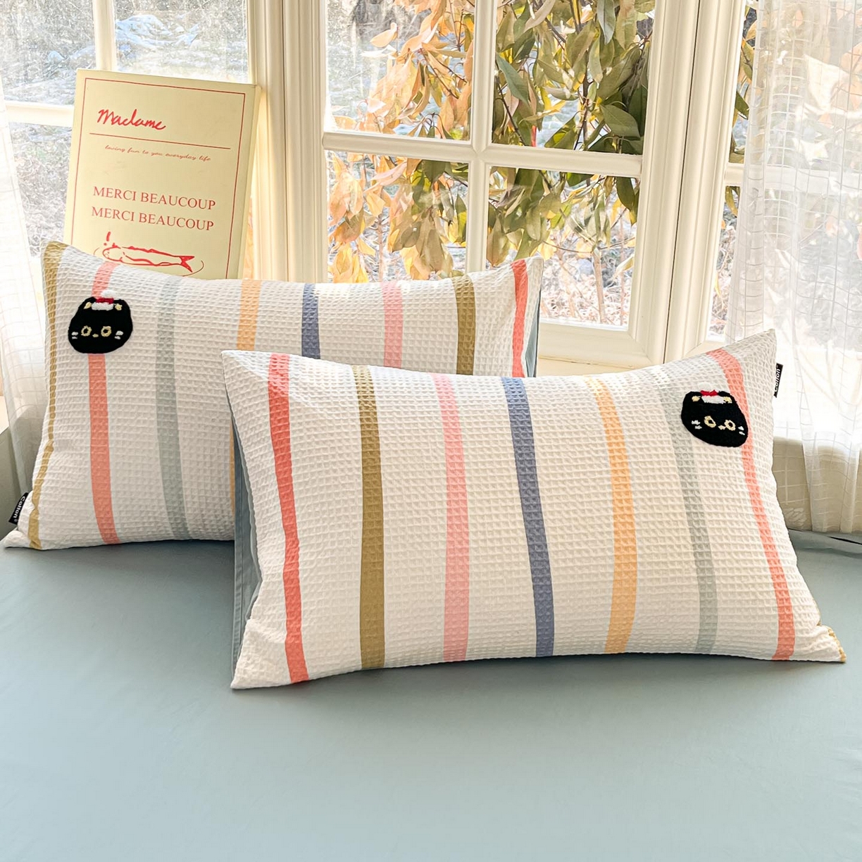 91家纺网 家纺一手货源 找家纺 涵宸家纺 2026新款全棉提花华夫格四件套 拾陌