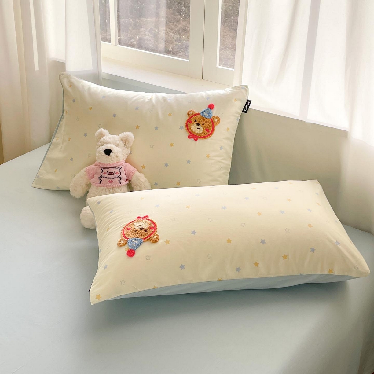 91家纺网 家纺一手货源 找家纺 涵宸家纺 2026新款全棉印花毛巾绣四件套 动物派对