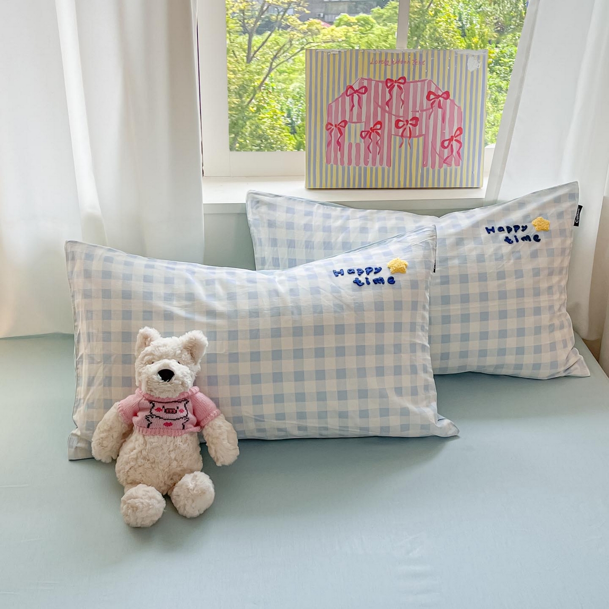 91家纺网 家纺一手货源 找家纺 涵宸家纺 2026新款全棉印花毛巾绣四件套 活力企鹅