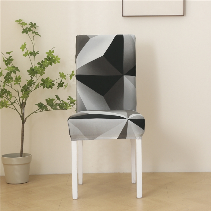 雅竹家纺 牛奶丝印花连体椅套 叠影