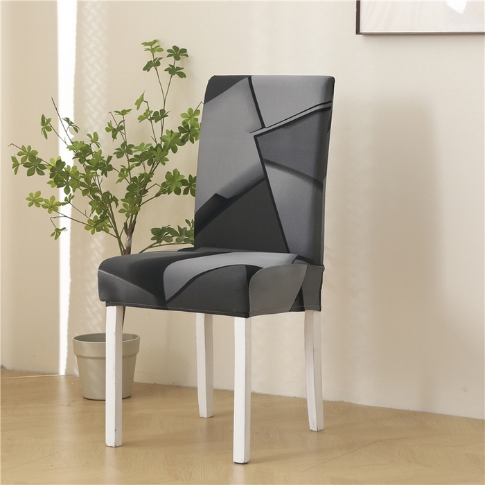 91家纺网 家纺一手货源 找家纺 雅竹家纺 牛奶丝印花连体椅套 方糖-深灰