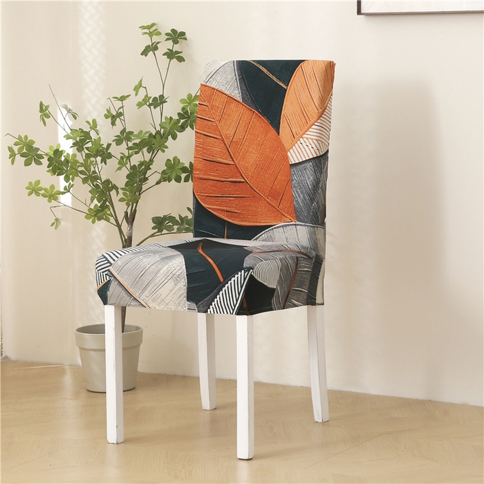 91家纺网 家纺一手货源 找家纺 雅竹家纺 牛奶丝印花连体椅套 秋叶