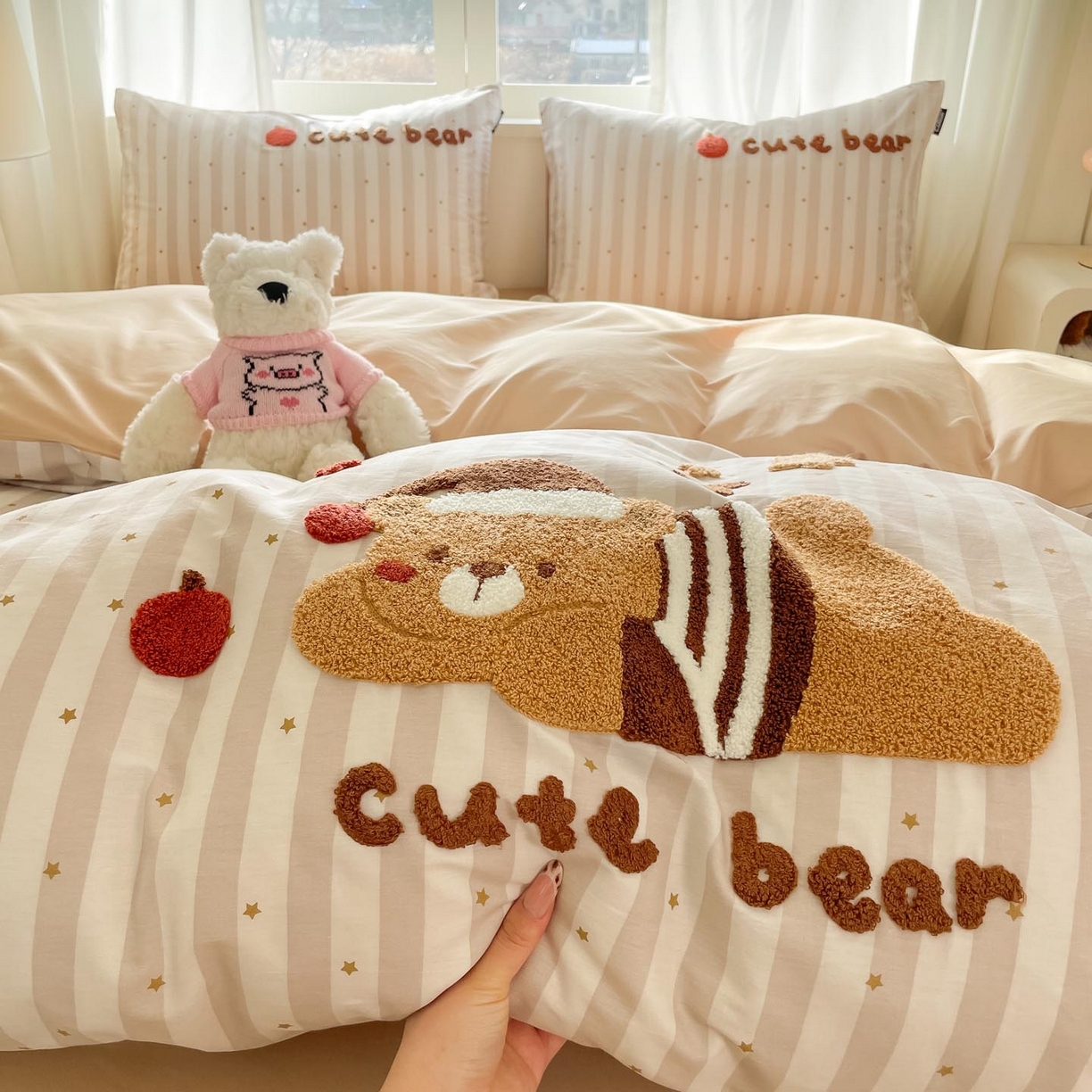 91家纺网 家纺一手货源 找家纺 涵宸家纺 2026新款全棉印花毛巾绣四件套 甜梦絮语