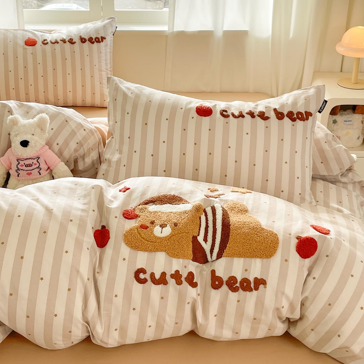 91家纺网 家纺一手货源 找家纺 涵宸家纺 2026新款全棉印花毛巾绣四件套 甜梦絮语