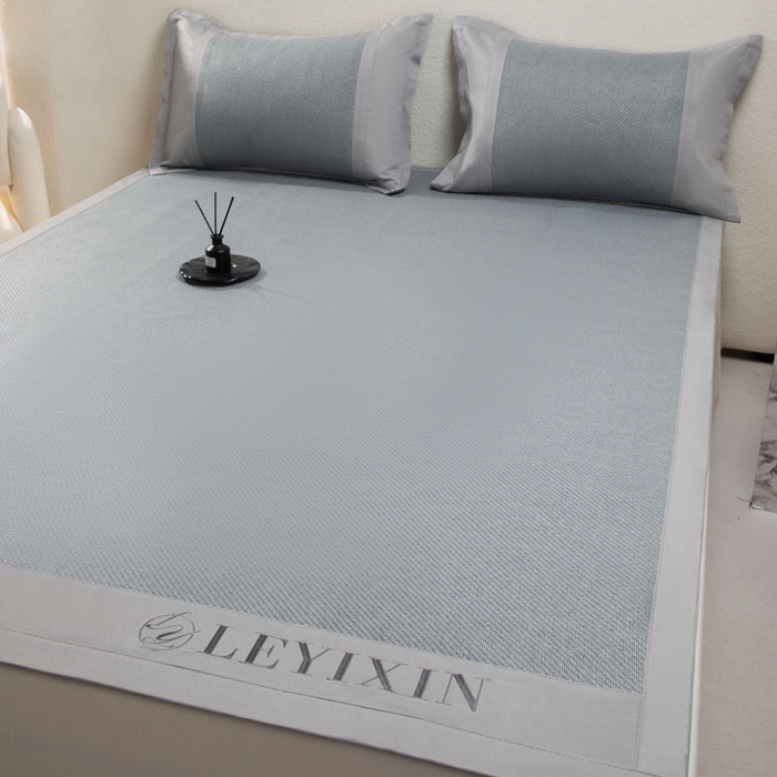 91家纺网 家纺一手货源 找家纺 步步高席业 2026新款冰藤凉席 绿