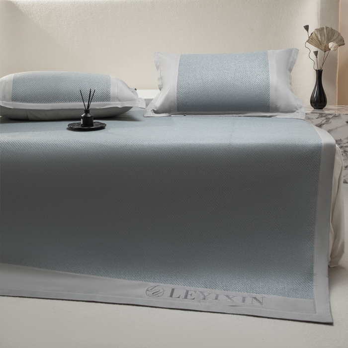 91家纺网 家纺一手货源 找家纺 步步高席业 2026新款冰藤凉席 绿