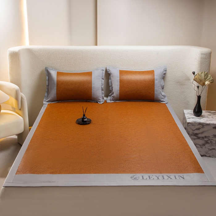 91家纺网 家纺一手货源 找家纺 步步高席业 2026新款冰藤凉席 棕