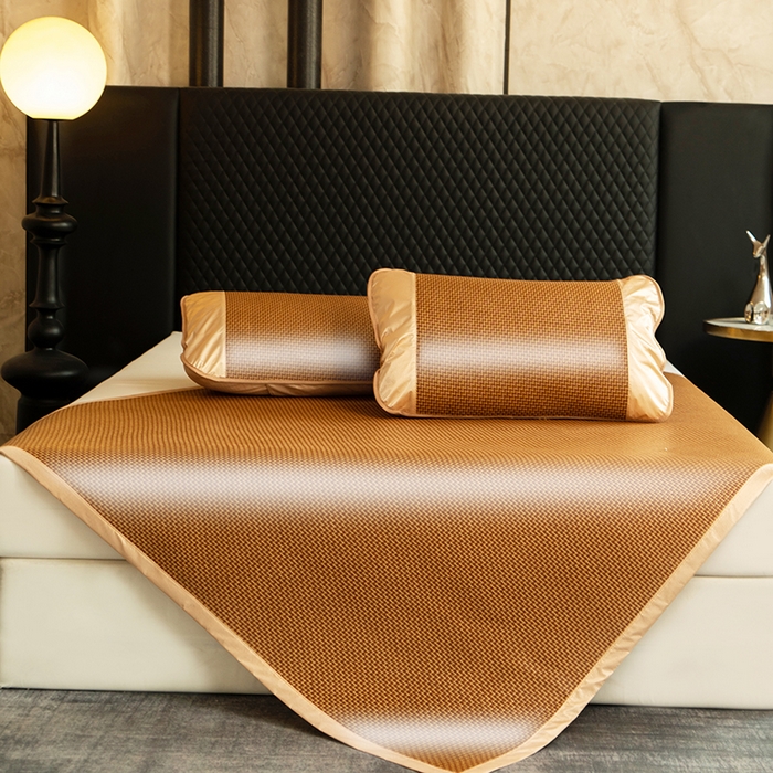 91家纺网 家纺一手货源 找家纺 步步高席业 2026新款直播热款-直角藤席凉席 步步高