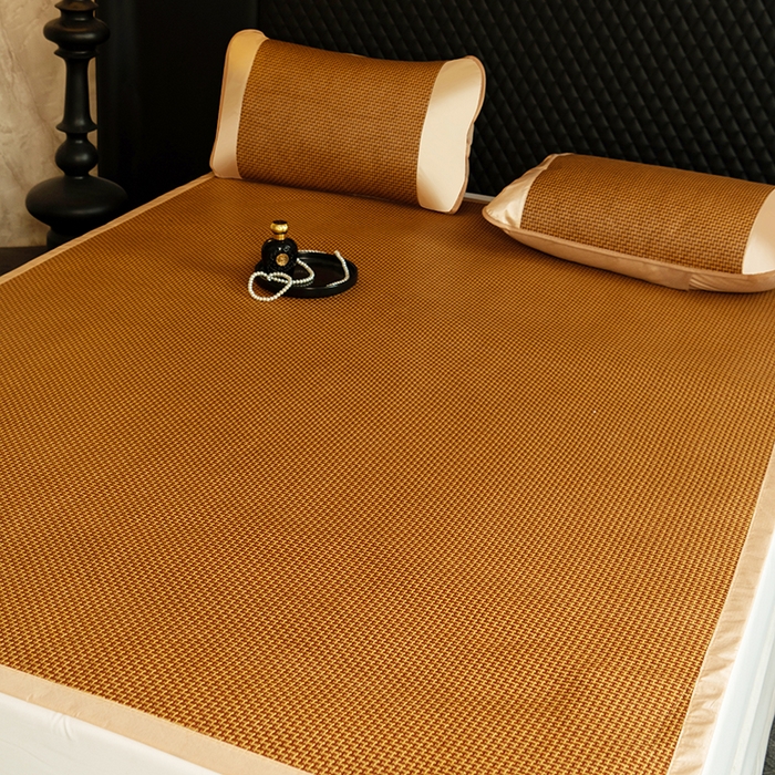 91家纺网 家纺一手货源 找家纺 步步高席业 2026新款直播热款-直角藤席凉席 步步高