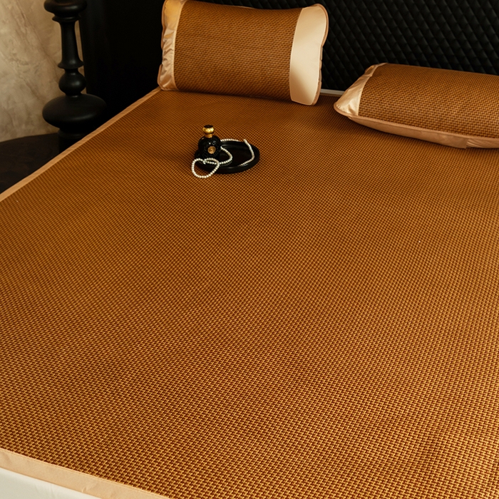 91家纺网 家纺一手货源 找家纺 步步高席业 2026新款直播热款-直角藤席凉席 步步高