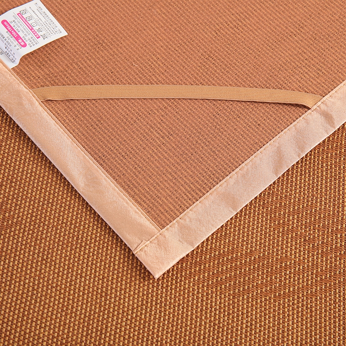 91家纺网 家纺一手货源 找家纺 步步高席业 2026新款艾草刺绣宽边凉席藤席 艾草水中花