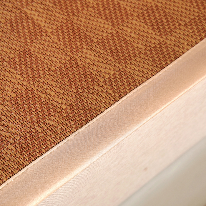 91家纺网 家纺一手货源 找家纺 步步高席业 2026新款艾草刺绣宽边凉席藤席 经典格