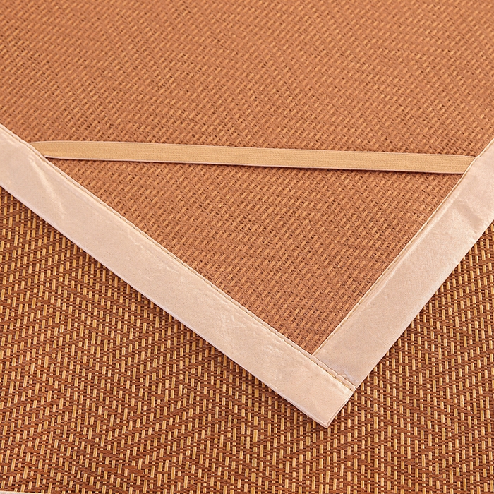 91家纺网 家纺一手货源 找家纺 步步高席业 2026新款艾草刺绣宽边凉席藤席 饼干花