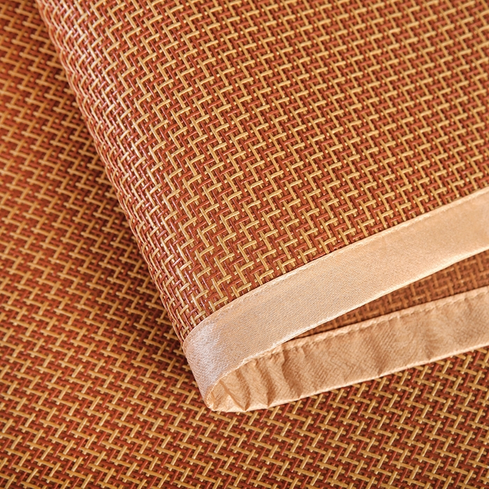 91家纺网 家纺一手货源 找家纺 步步高席业 2026新款艾草刺绣宽边凉席藤席 步步高