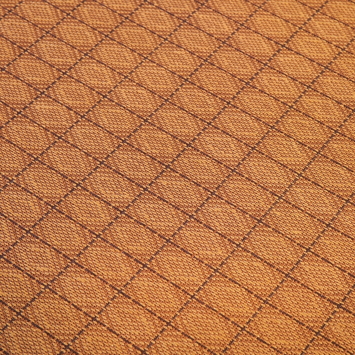 91家纺网 家纺一手货源 找家纺 步步高席业 2026新款艾草刺绣宽边凉席藤席 罗马格