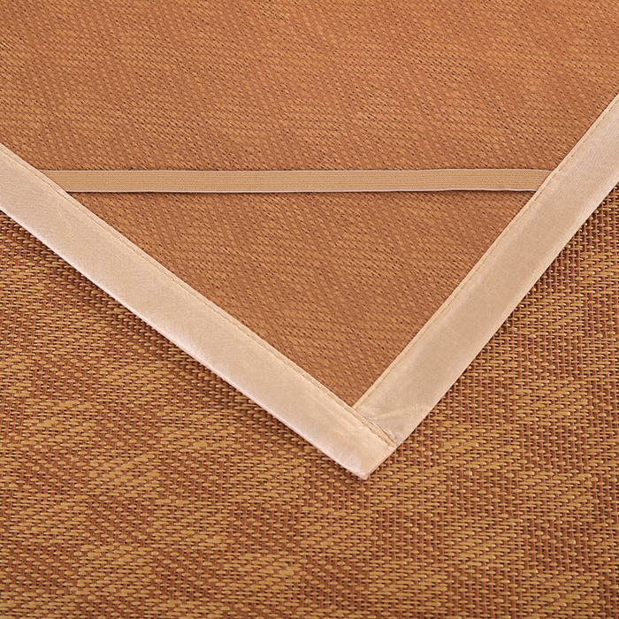 91家纺网 家纺一手货源 找家纺 步步高席业 2026新款艾草刺绣宽边凉席藤席 经典格