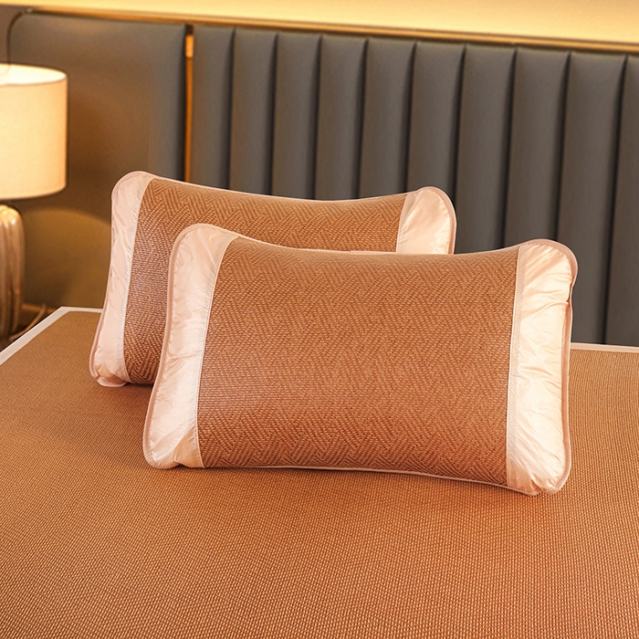 91家纺网 家纺一手货源 找家纺 步步高席业 2026新款艾草刺绣宽边凉席藤席 饼干花