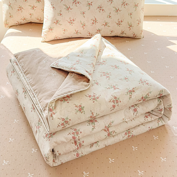 91家纺网 家纺一手货源 找家纺 （总）金喜 2026新款100%里外全棉夏被夏被四件套