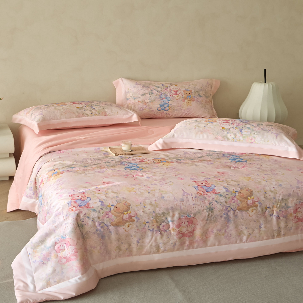 91家纺网 家纺一手货源 找家纺 （总）如约 2026新款凉感水洗真丝数码印花夏被空调被