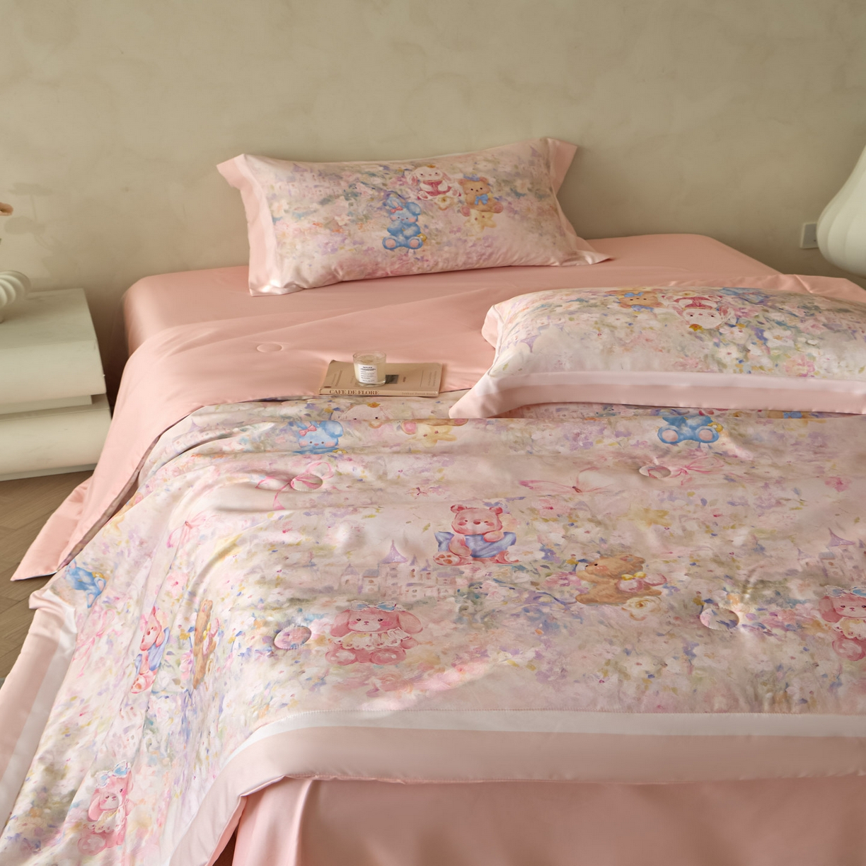 91家纺网 家纺一手货源 找家纺 （总）如约 2026新款凉感水洗真丝数码印花夏被空调被