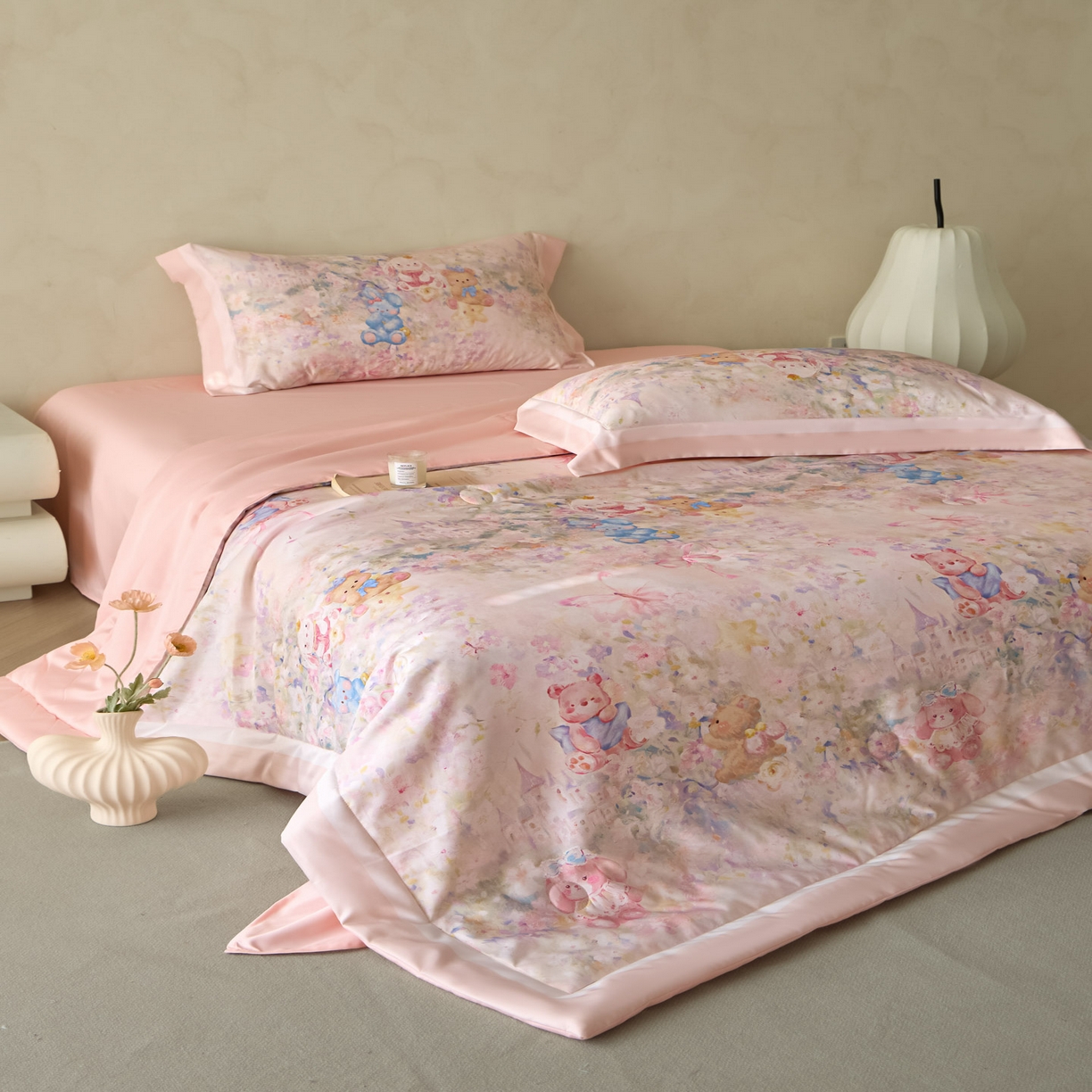 91家纺网 家纺一手货源 找家纺 （总）如约 2026新款凉感水洗真丝数码印花夏被空调被