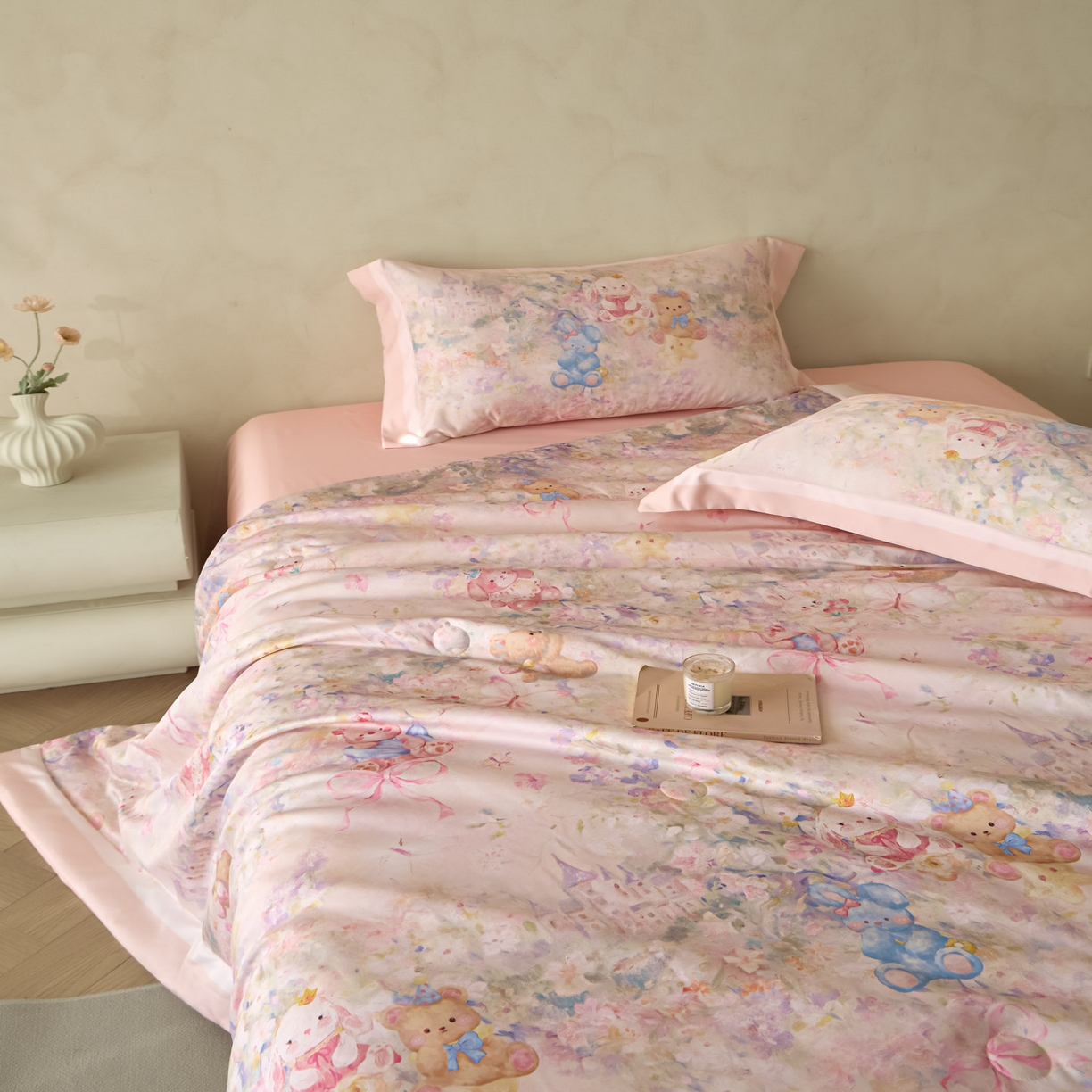 91家纺网 家纺一手货源 找家纺 （总）如约 2026新款凉感水洗真丝数码印花夏被空调被