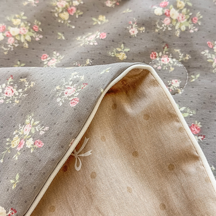 91家纺网 家纺一手货源 找家纺 金喜 2026新款100%里外全棉夏被夏被四件套 花间采趣-咖