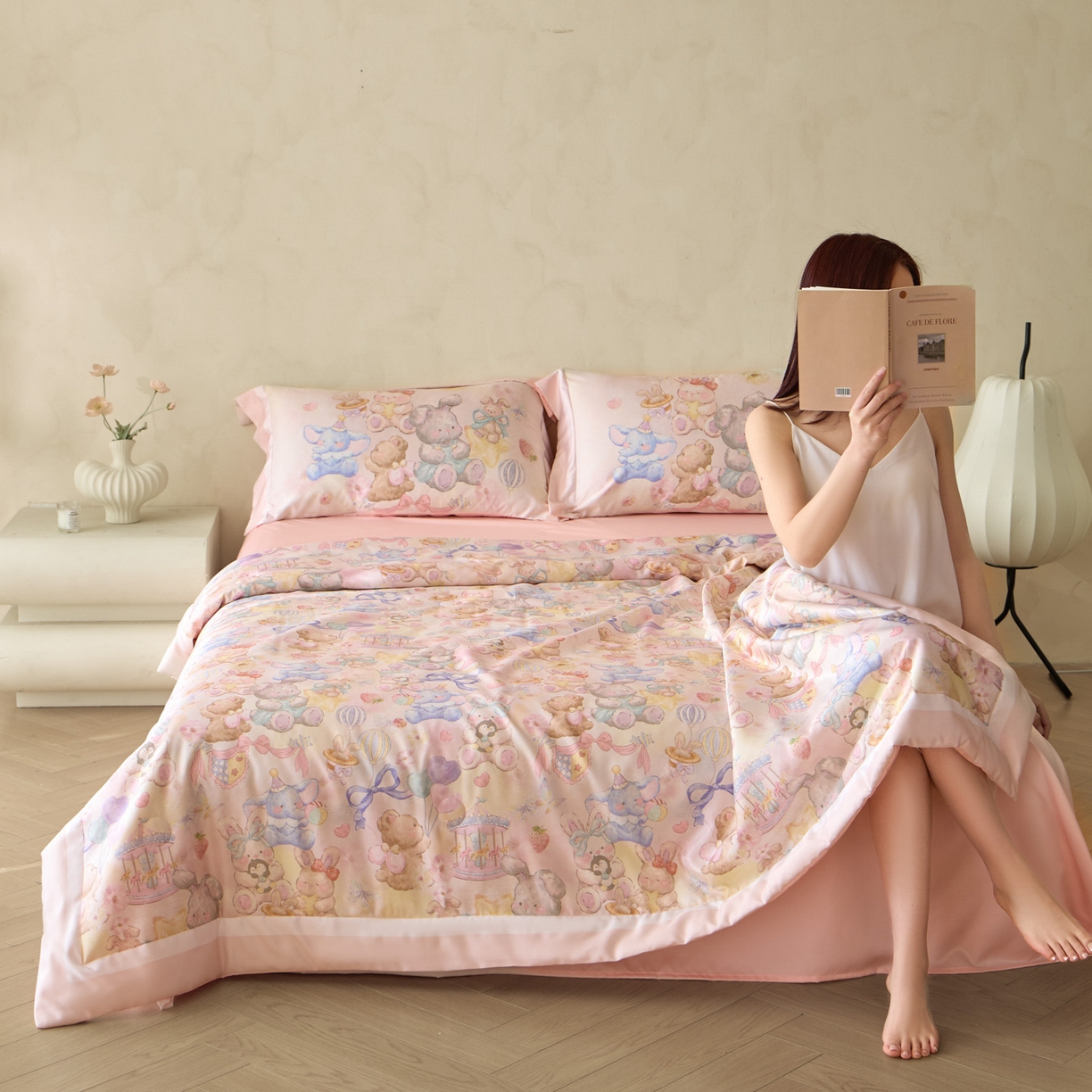 91家纺网 家纺一手货源 找家纺 （总）如约 2026新款凉感水洗真丝数码印花夏被空调被