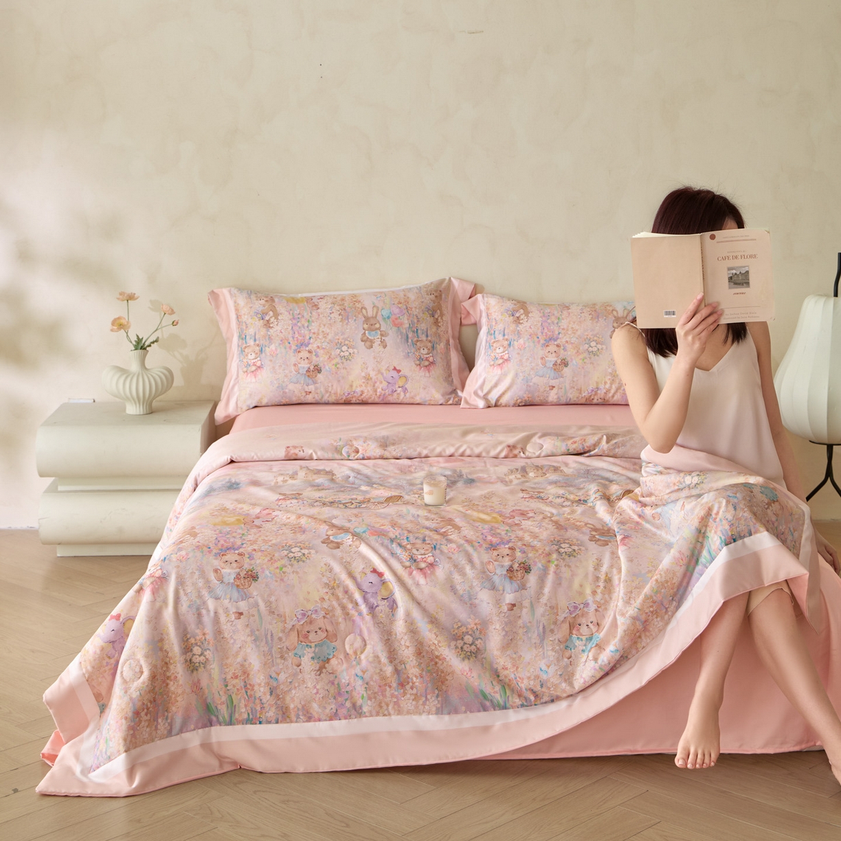 91家纺网 家纺一手货源 找家纺 （总）如约 2026新款凉感水洗真丝数码印花夏被空调被