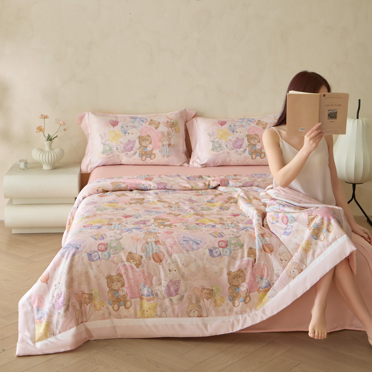 91家纺网 家纺一手货源 找家纺 （总）如约 2026新款凉感水洗真丝数码印花夏被空调被