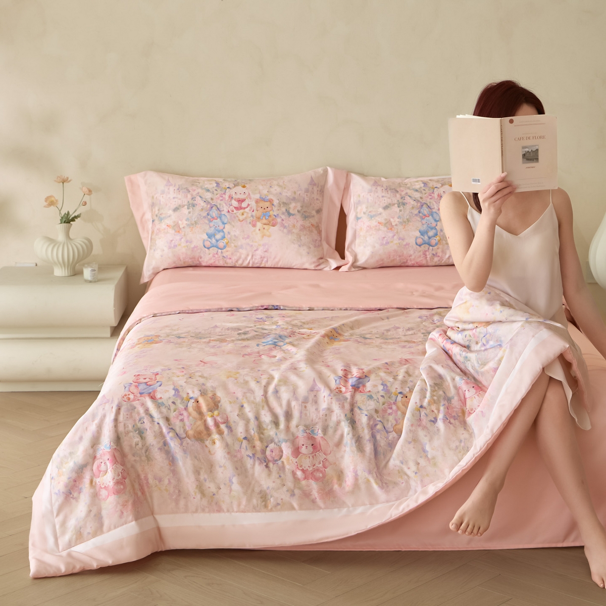 91家纺网 家纺一手货源 找家纺 （总）如约 2026新款凉感水洗真丝数码印花夏被空调被