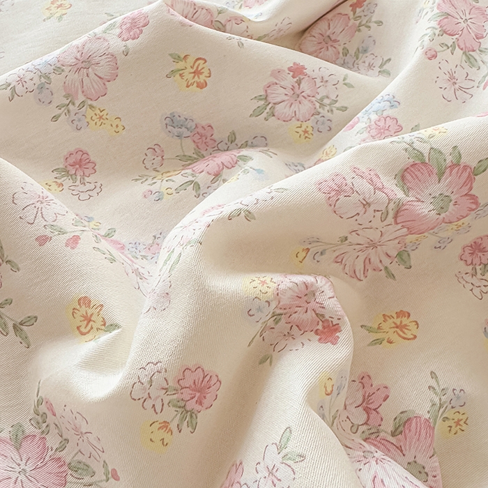 91家纺网 家纺一手货源 找家纺 金喜 2026新款100%里外全棉夏被夏被四件套 洛琳-粉