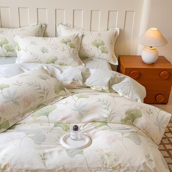 91家纺网 家纺一手货源 找家纺 （总）U品汇 2026新品纯棉全棉印花四件套小清新卡通花卉13070喷气